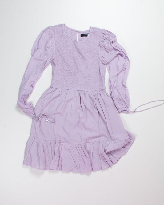 Purple Zesica Babydoll Dress, S