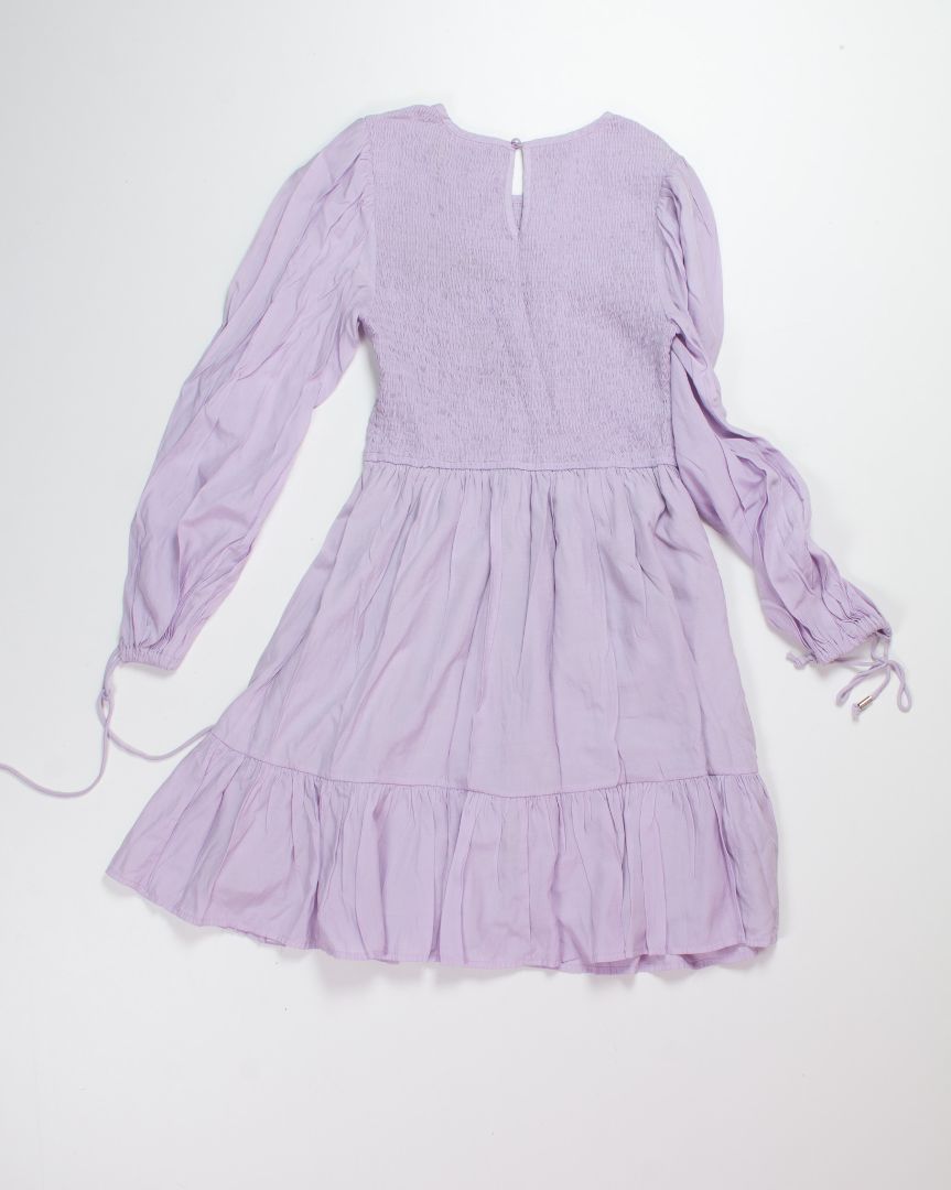 Purple Zesica Babydoll Dress, S