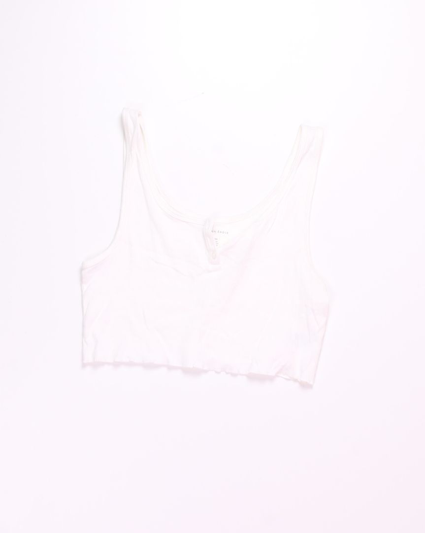 White American Eagle Cropped Tank, XL