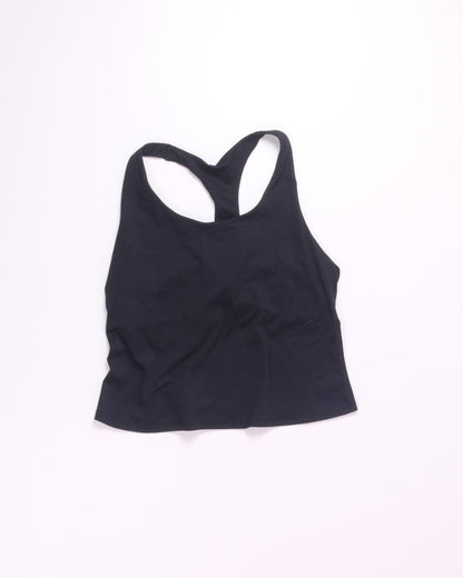 Black Old Navy Cropped Halter Tank, L