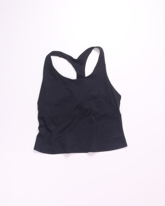 Black Old Navy Cropped Halter Tank, L