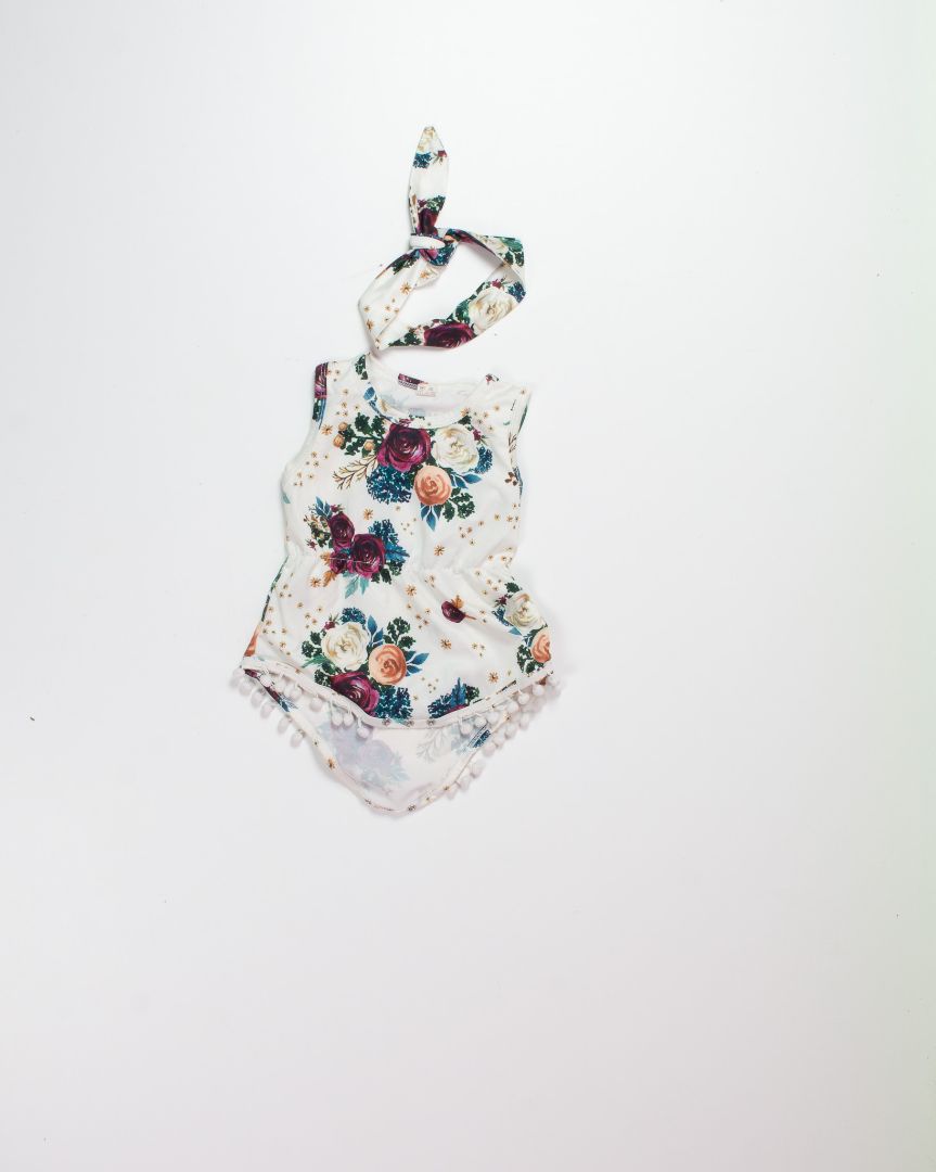 White  Romper, 18M