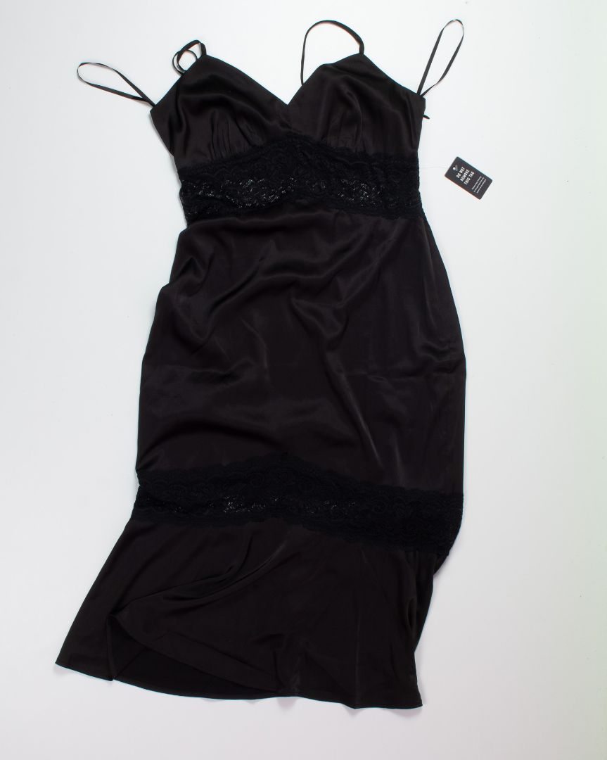 Black Express Slip Dress, M