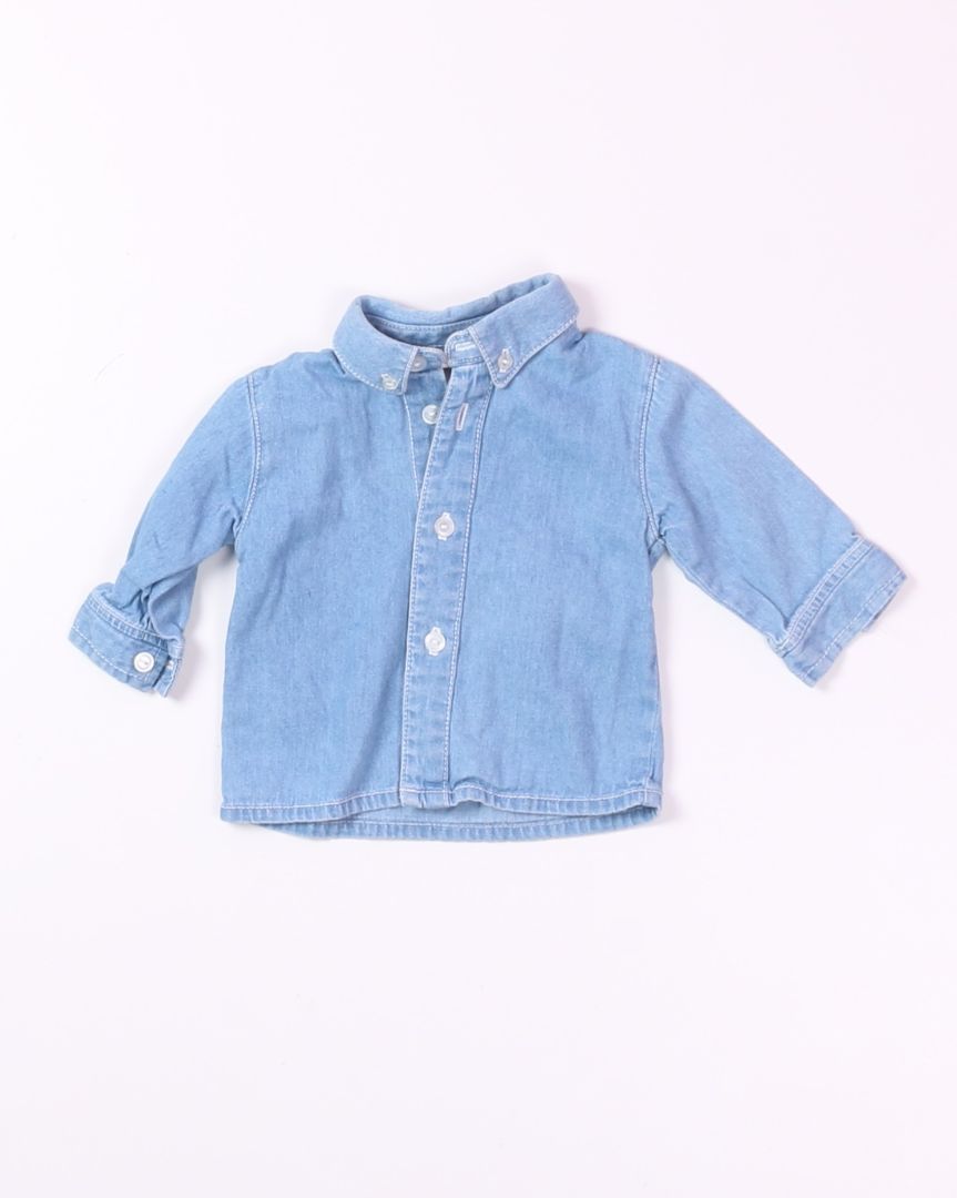 Denim B.T. Kids Button Down, 3-6M