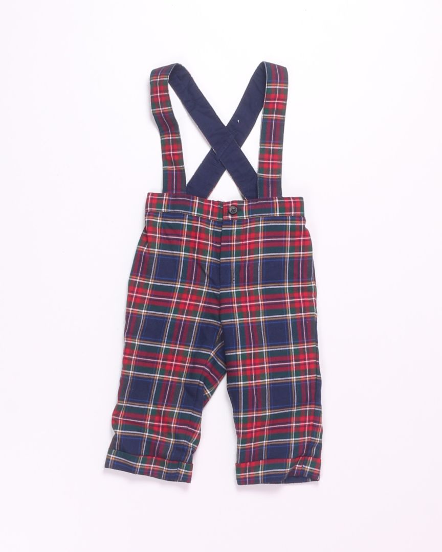 Red Janie and Jack Suspender Pants, 6-12M