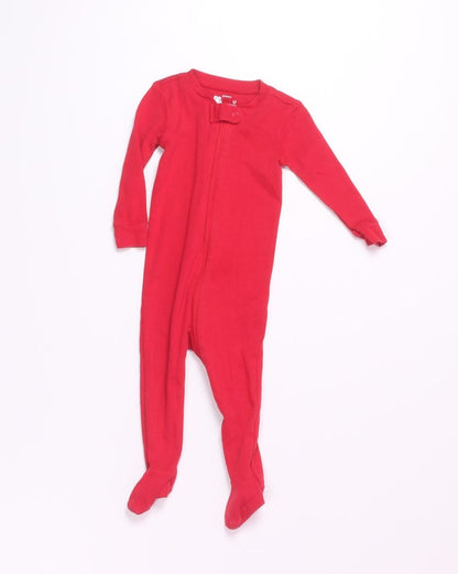 Red Primary Sleeper, 6-9M