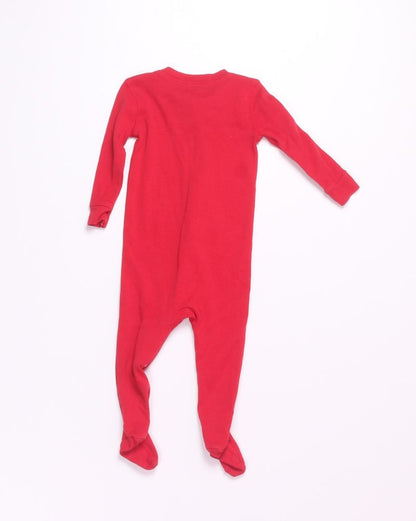 Red Primary Sleeper, 6-9M