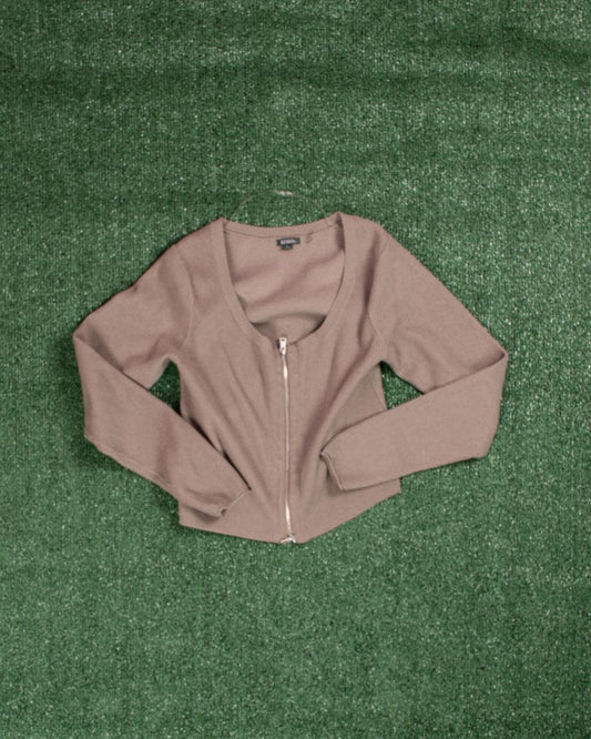 Brown Wild Fable Zip Up, M