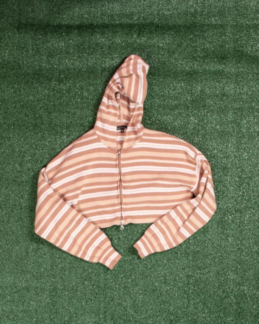 Tan Kendall + Kylie Zip Up, S