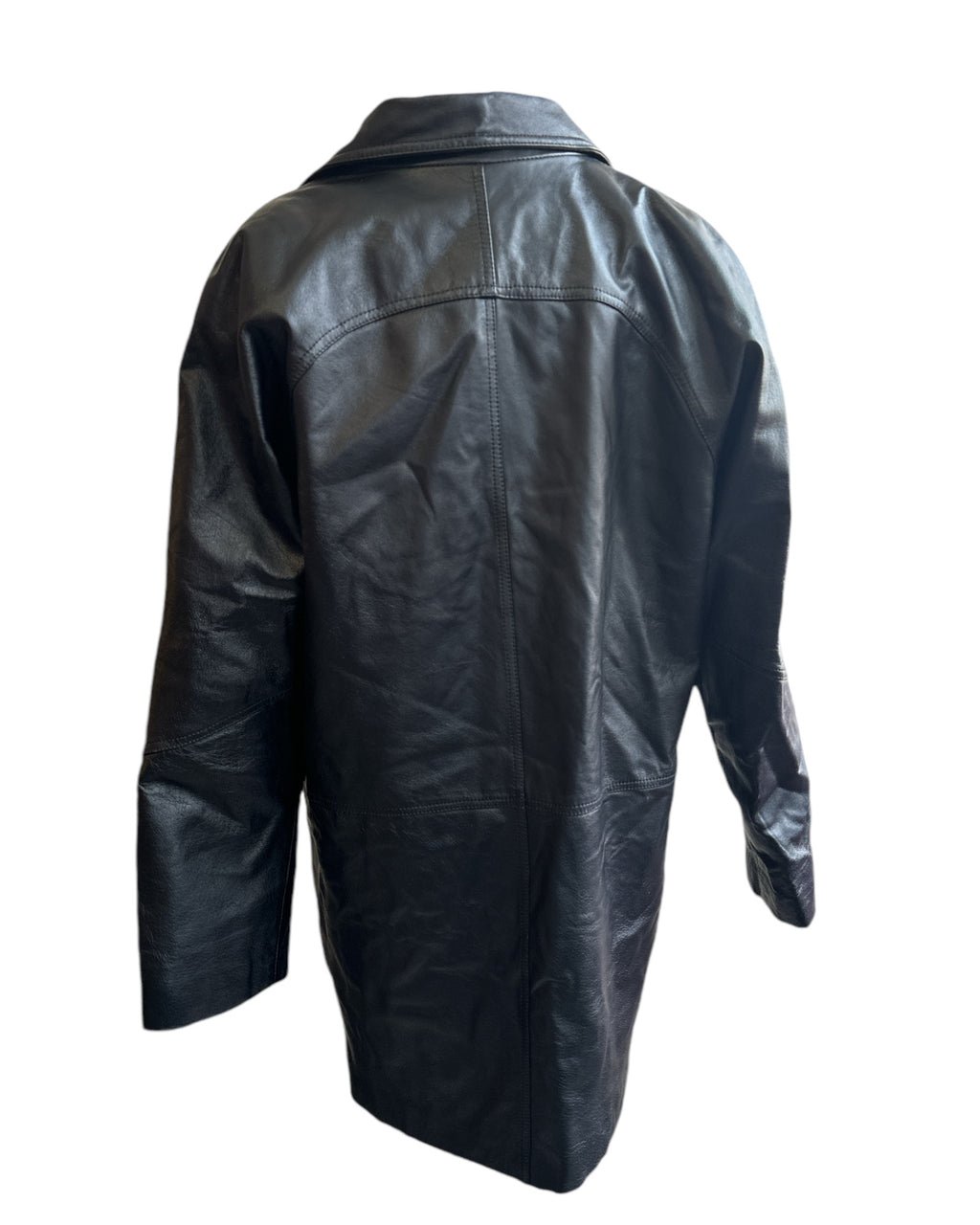 Black Tribeca Studio Genuine Leather Jacket, L