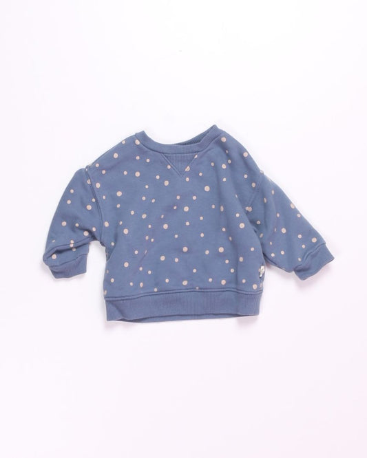 Blue Easy Peasy Crewneck, 6-9M