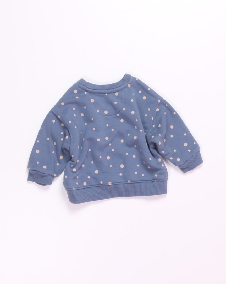 Blue Easy Peasy Crewneck, 6-9M