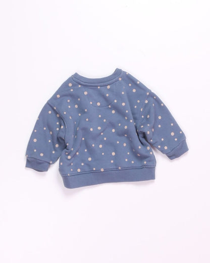 Blue Easy Peasy Crewneck, 6-9M