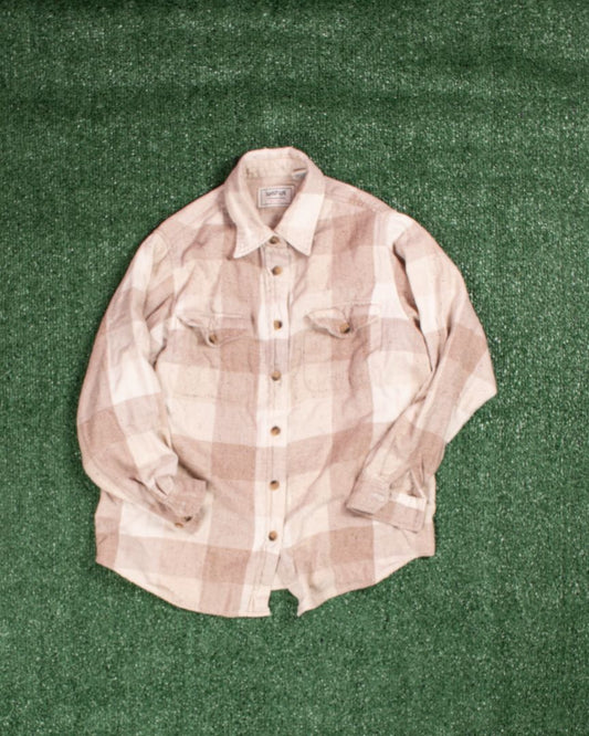 Tan Krazy Kat Flannel, M