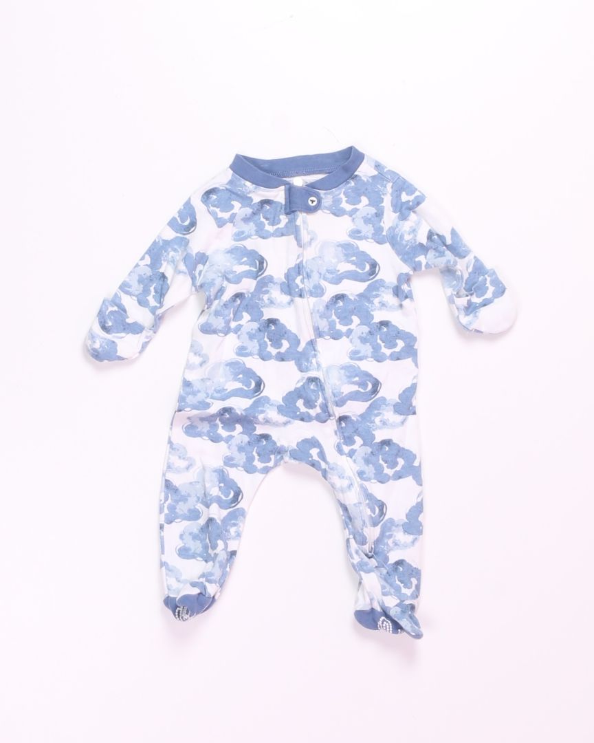 Blue Burt's Bees Sleeper, 0-3M