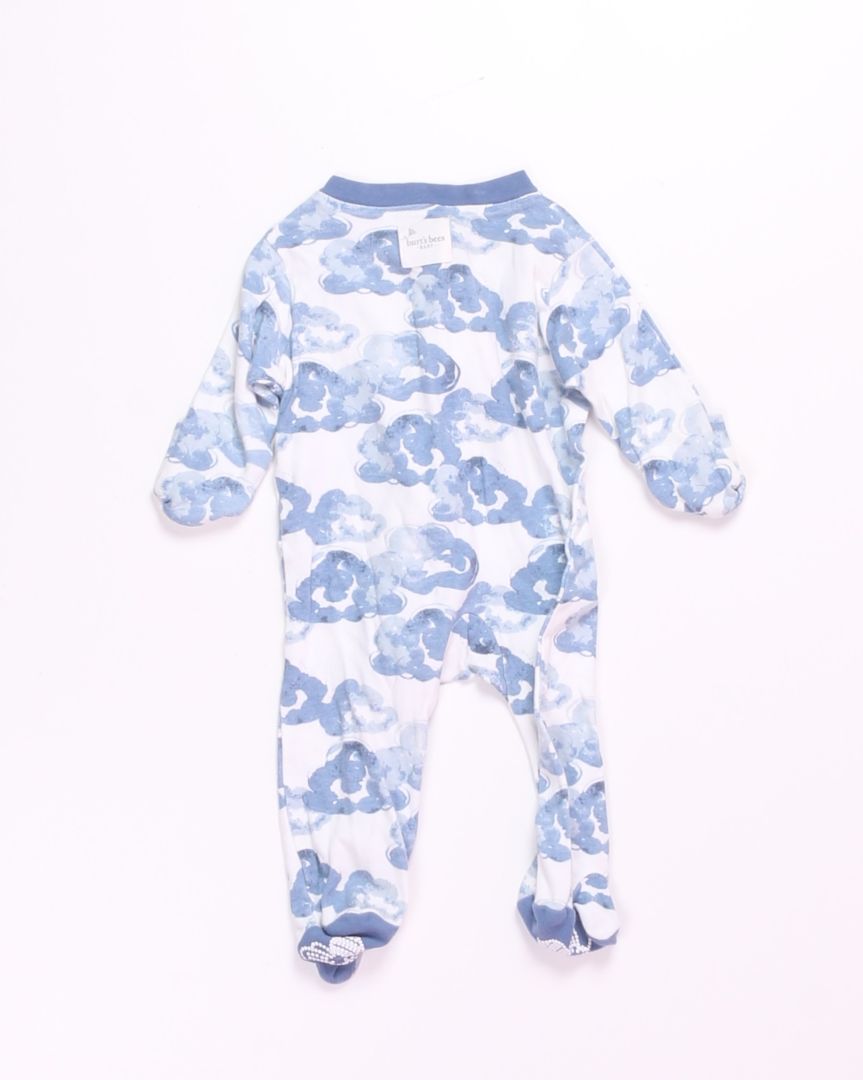 Blue Burt's Bees Sleeper, 0-3M