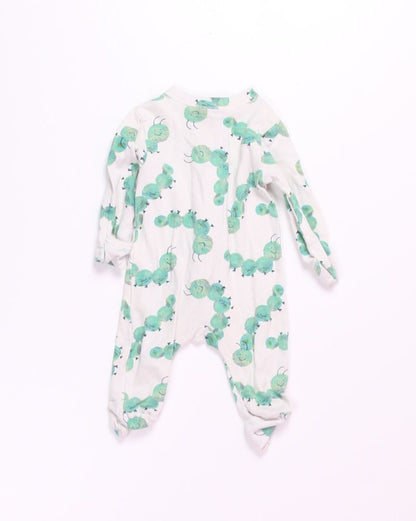 Cream/Green Old Navy Sleeper, 0-3M