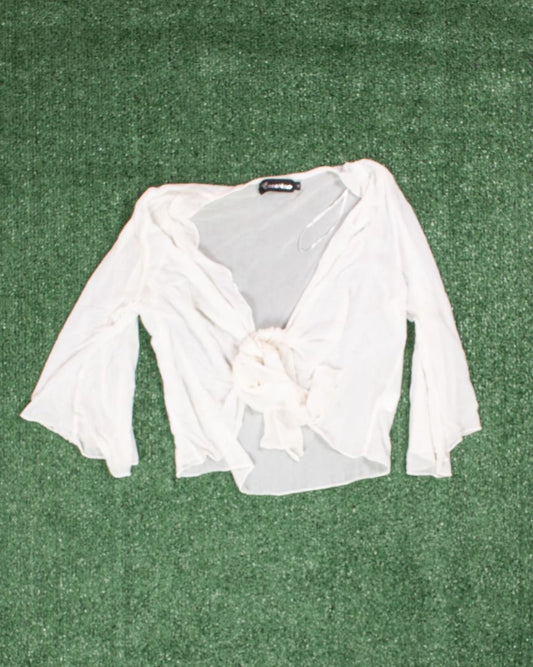 White Creations Tie Up Top, S