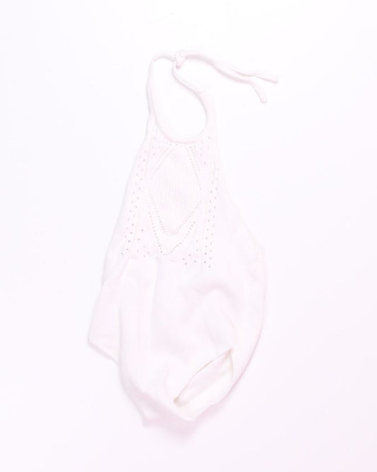 White Bailey's Blossoms Halter Tank, 3T