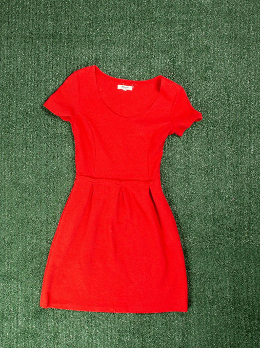 Red Madewell Fit and Flare Dress, 0