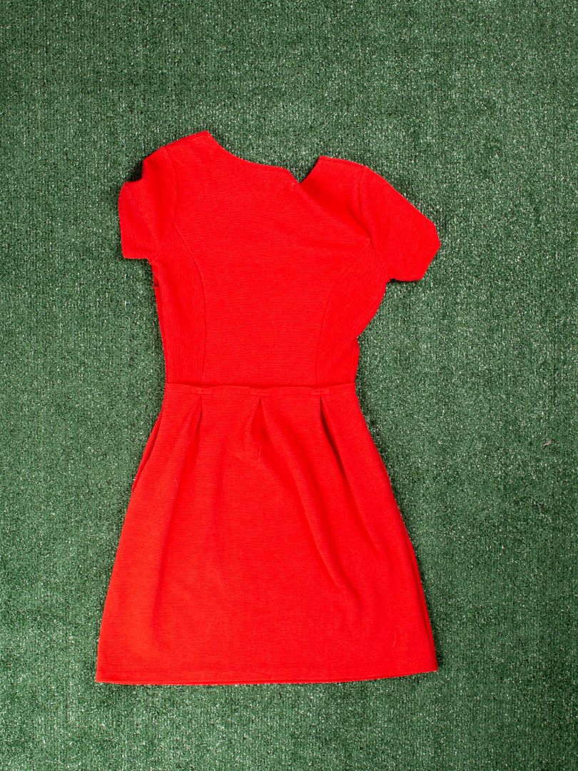 Red Madewell Fit and Flare Dress, 0
