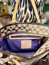Brown/Purple Patchwork Coach Handbag