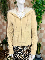 Tan Free People Zip Up, L