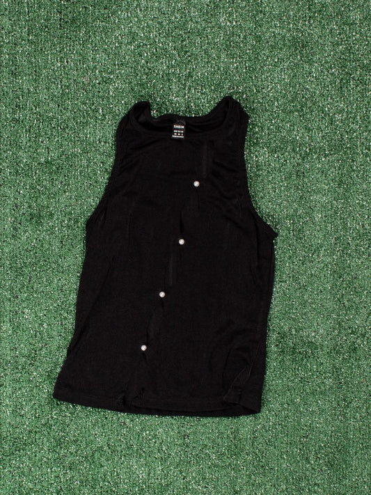 Black Shein Pearl Tank, XS