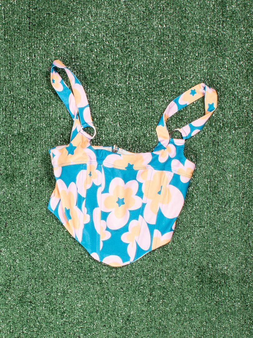 Blue Princess Polly Cropped Tank, 0