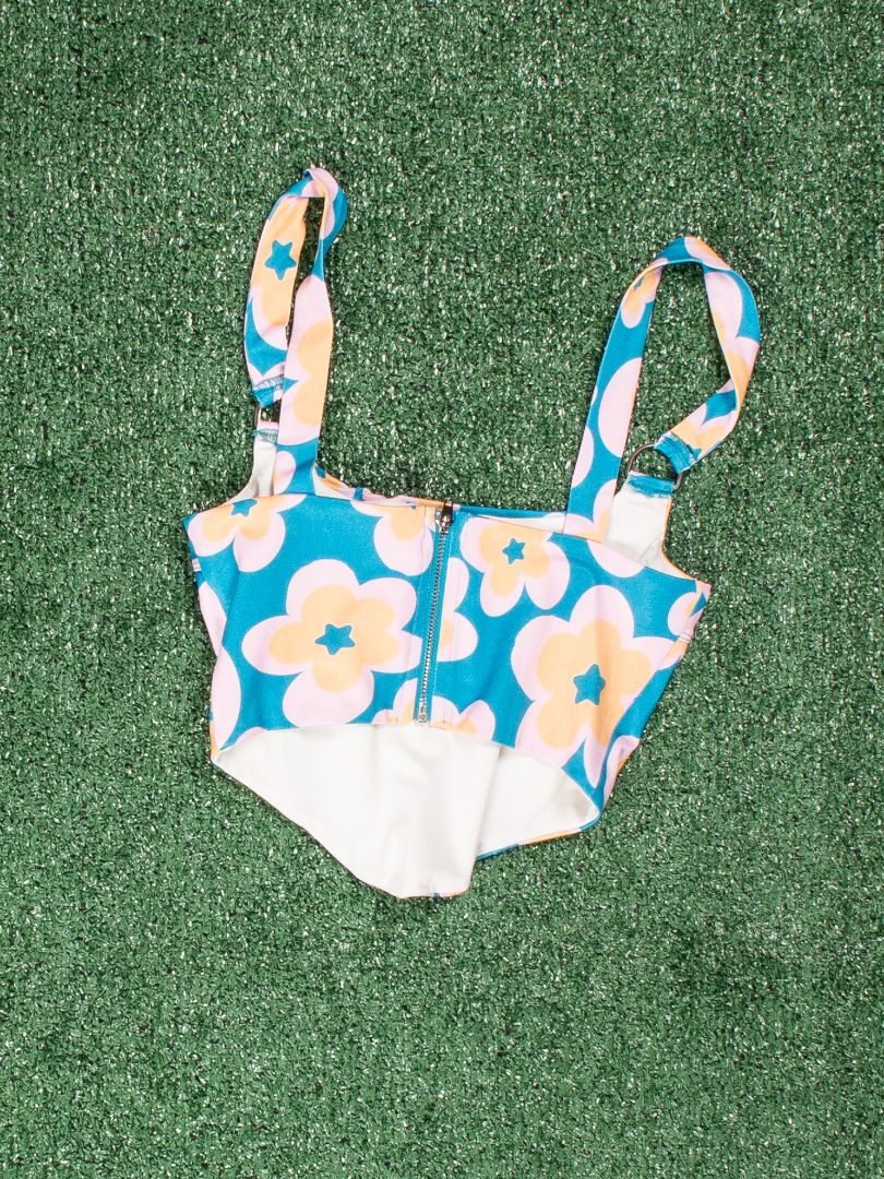 Blue Princess Polly Cropped Tank, 0