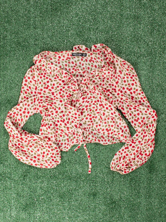 Red Nasty Gal Blouse, 6