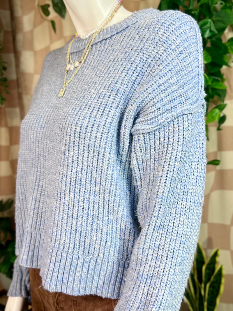 Blue American Eagle Chunky Knit Sweater, XS