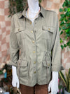 Green/Pink Blu Pepper Sweater Cargo jacket, M