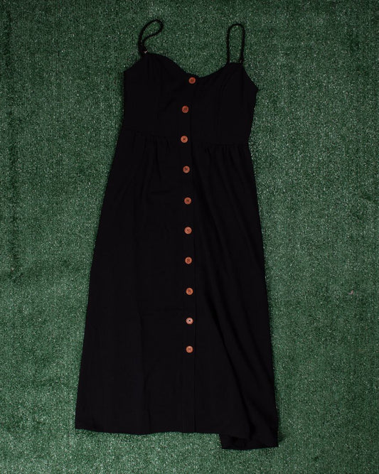Black Entro Buttoned Dress, S