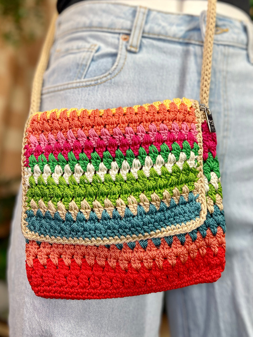 Rainbow The Sak Crochet Crossbody