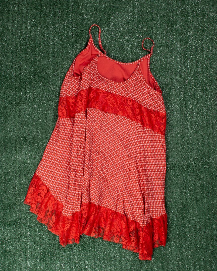 Orange Mittoshop Tiered Dress, S