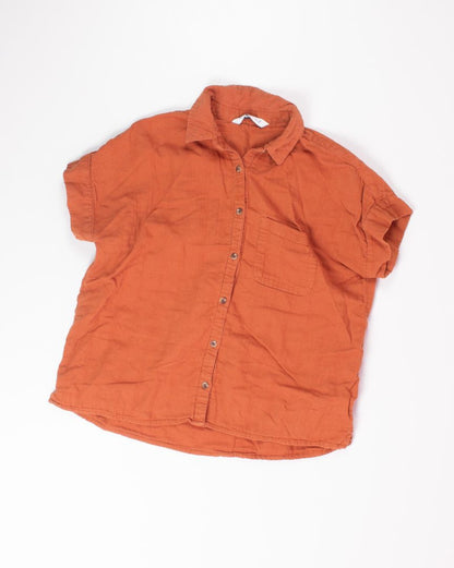 Orange Sonoma Button Down, M