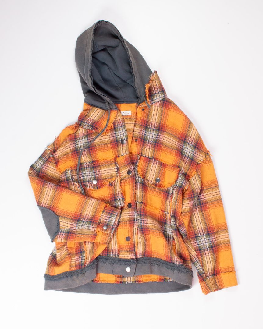 Orange POL Shacket, S