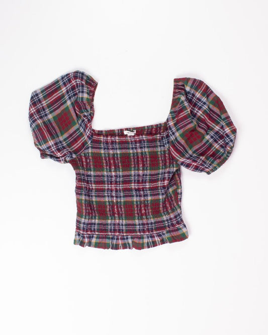 Tartan American Eagle Blouse, M