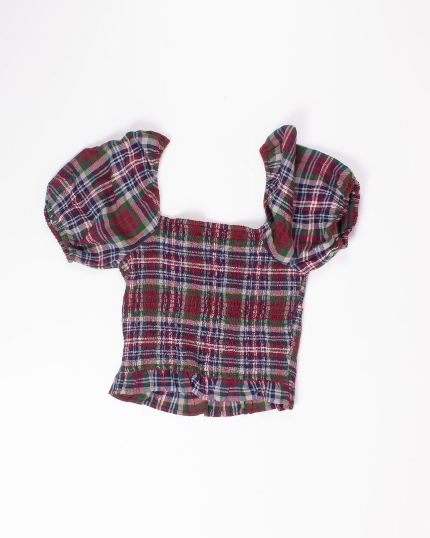 Tartan American Eagle Blouse, M