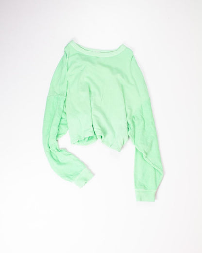 Green Aerie Cropped Crewneck, L