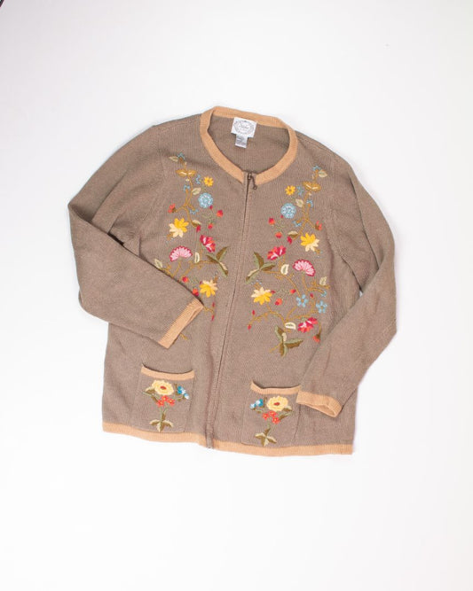 Green Stitches Sweater, 1X