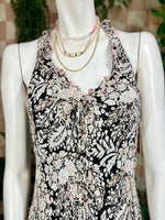 Black Floral Tessuto Shift Dress, XS