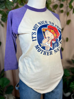 1970's "Its Not Nice To Fool Mother Nature" Tee, L