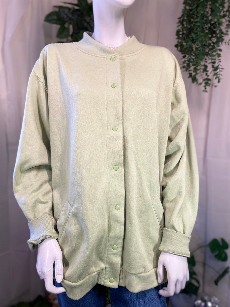 Green Blair Button Up Jacket, XL