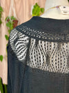 Black Free People Lace Thermal, L