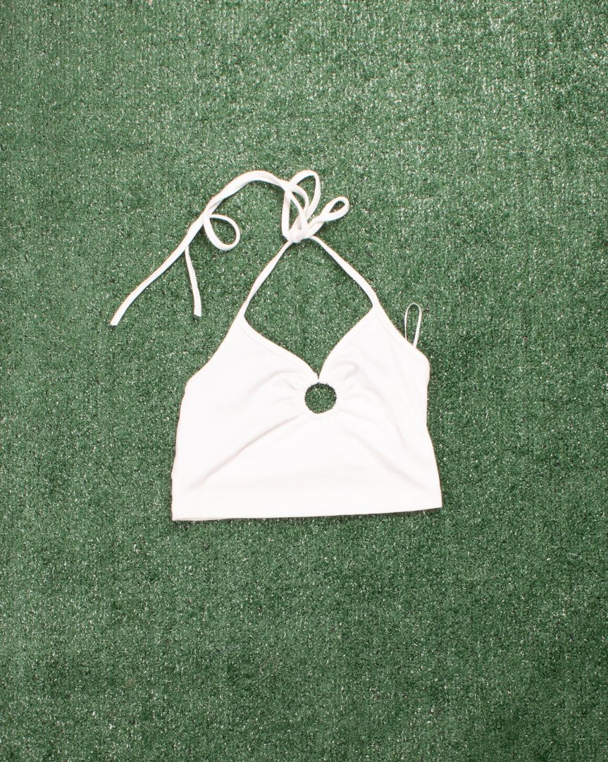 White Shein Halter Tank, XS