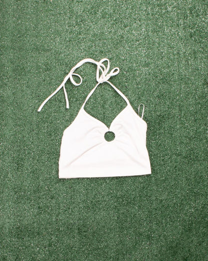 White Shein Halter Tank, XS