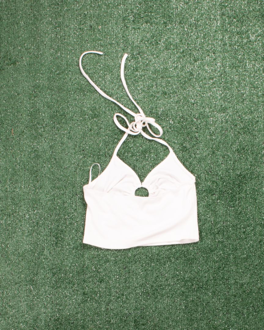 White Shein Halter Tank, XS
