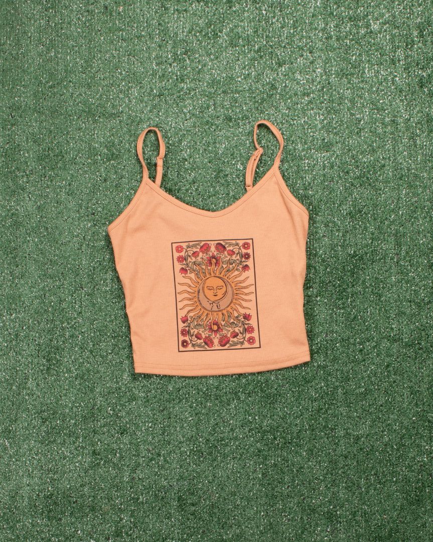 Orange Shein Crop Tank, XS